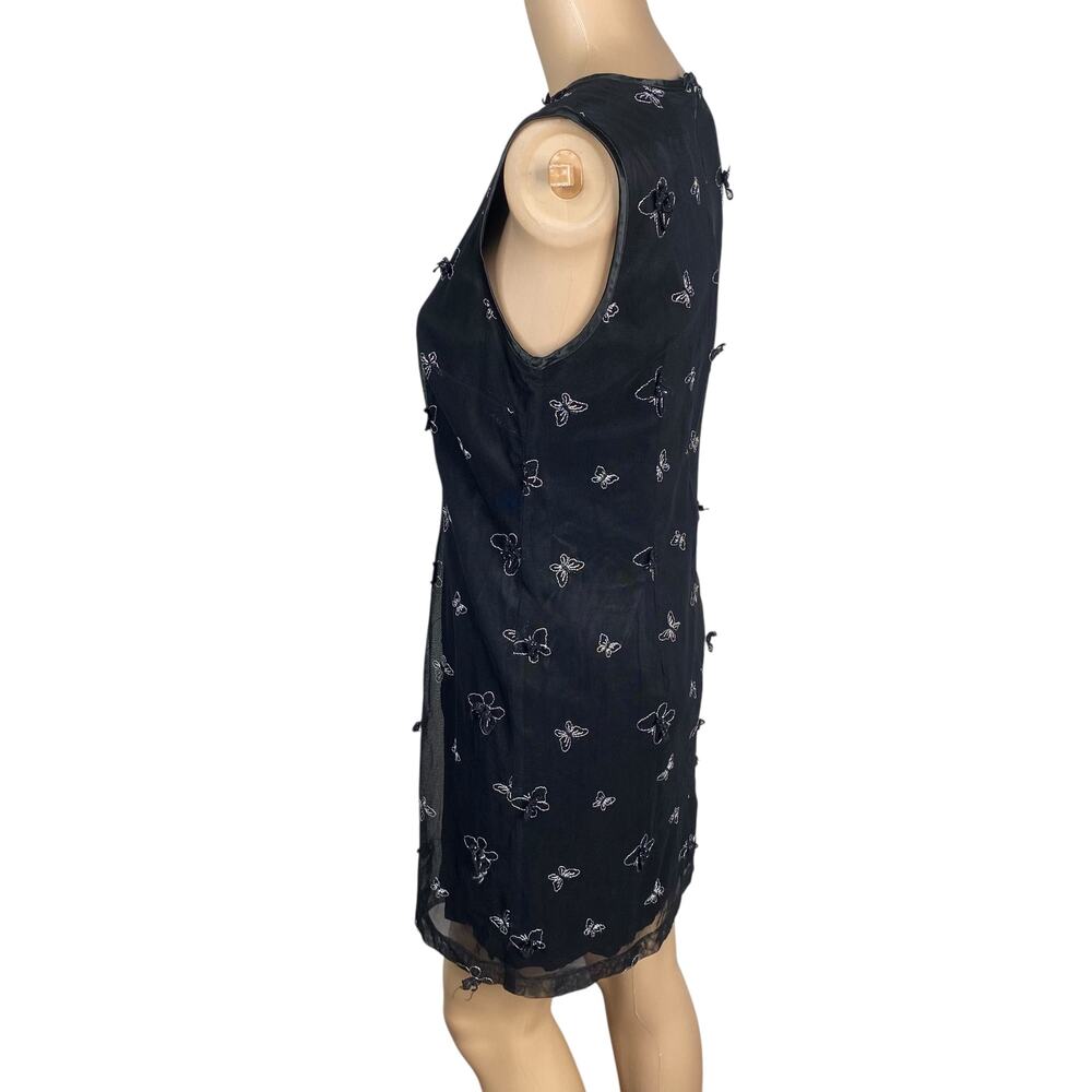Vintage 90s Classiques Entier 3D Butterfly Mesh Dress SZ 8 90s Whimsigoth Fairy - Picture 5 of 7